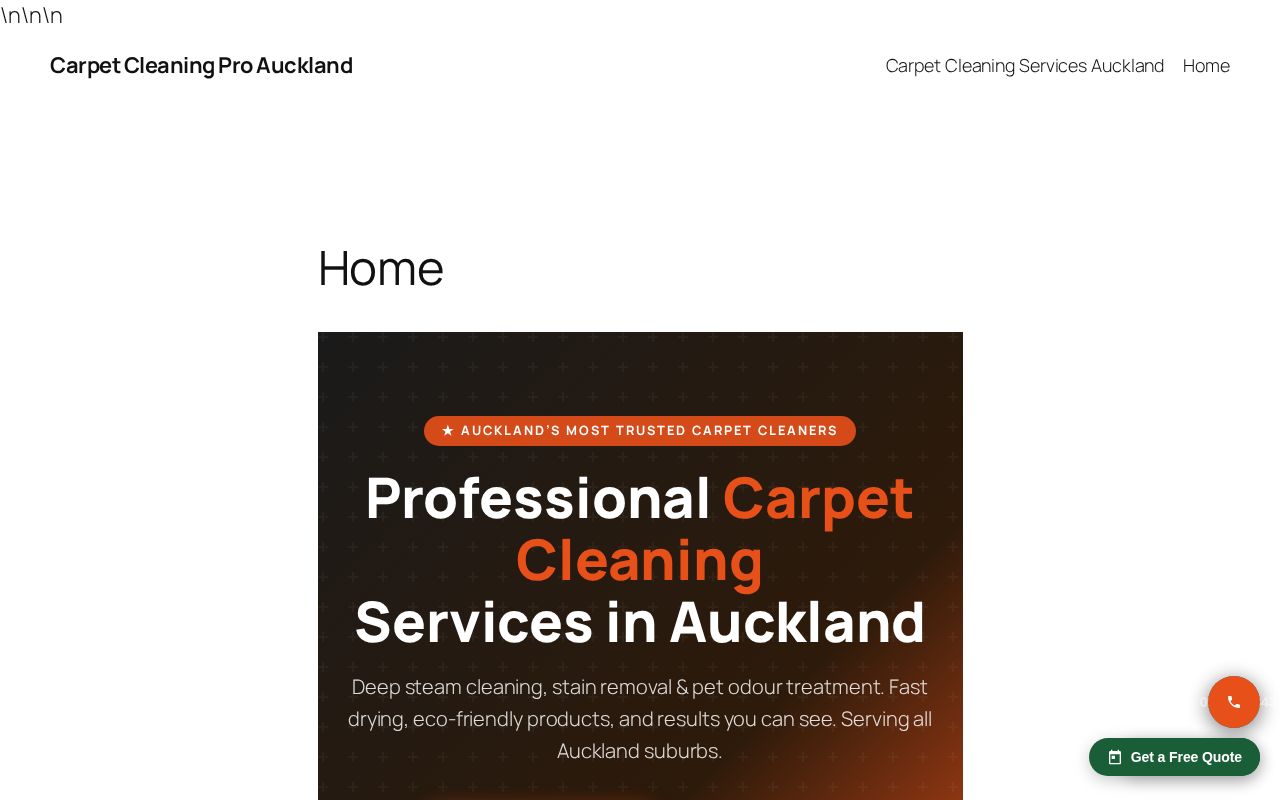 Carpet Cleaning Pro homepage screenshot